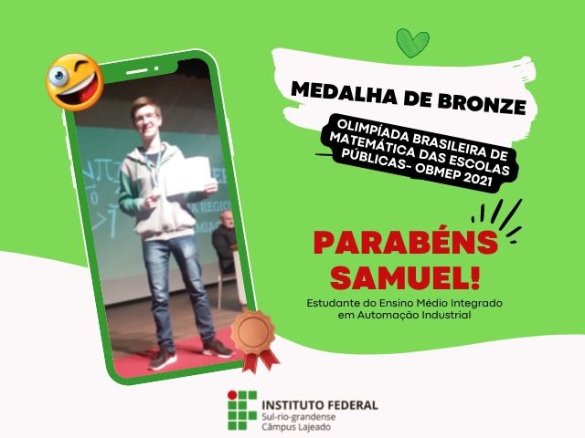 Medalha de Bronze - Olimpíada Brasileira de Matemática das Escolas Públicas - 2021